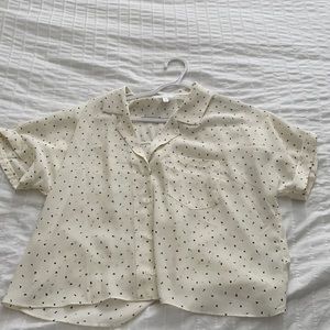 Abound crop top button up